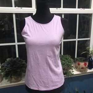 Purple Sparkle Tank with Cute Bow